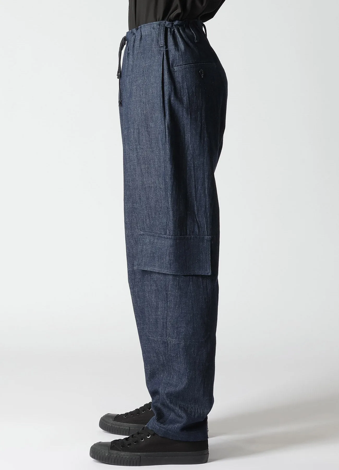 11oz UNEVEN THREAD DENIM SIDE SEAM TUCK PANTS