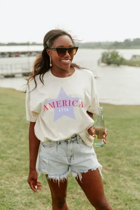 1776 RETRO AMERICA VINTAGE BOYFRIEND TEE