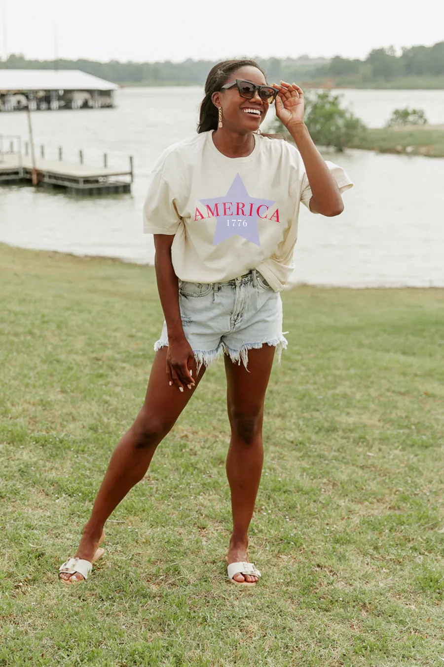 1776 RETRO AMERICA VINTAGE BOYFRIEND TEE