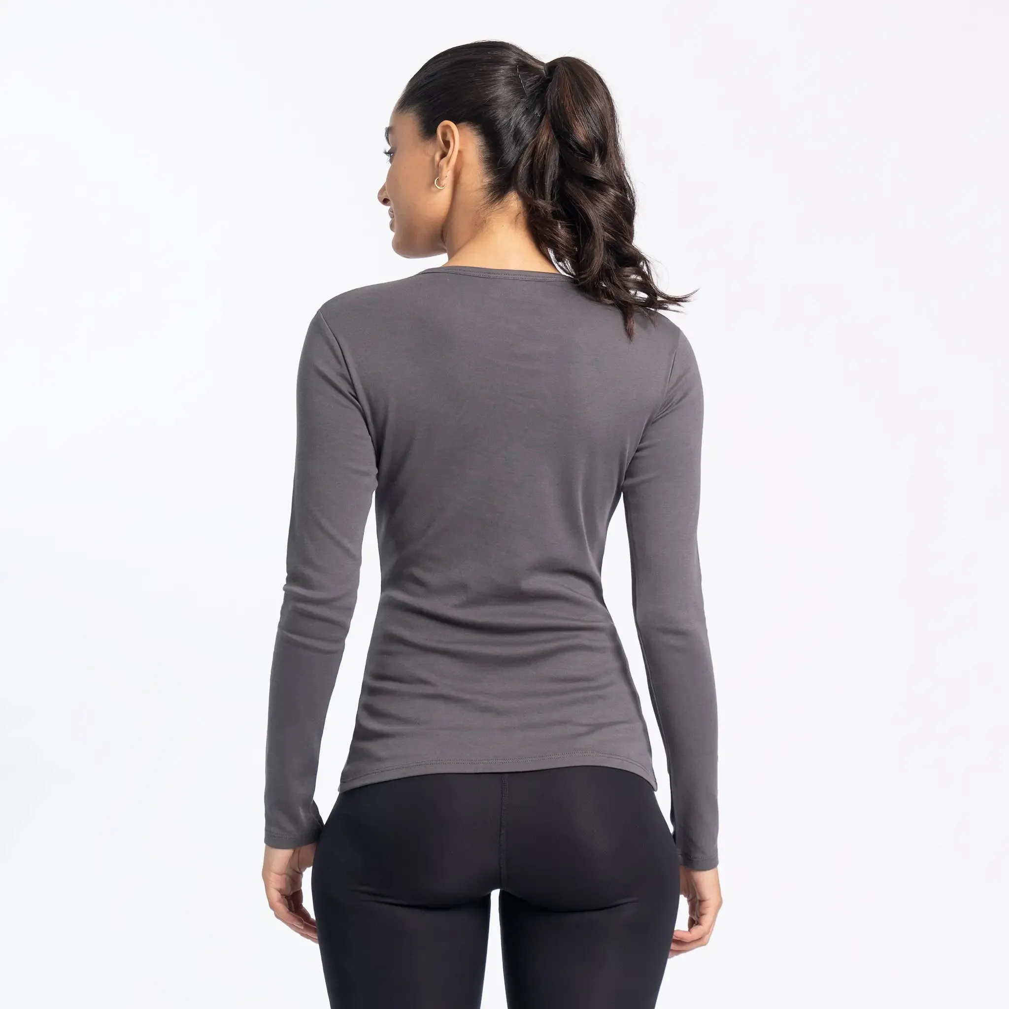 6 Pack - Women's Organic Pima Cotton Long Sleeve Shirts