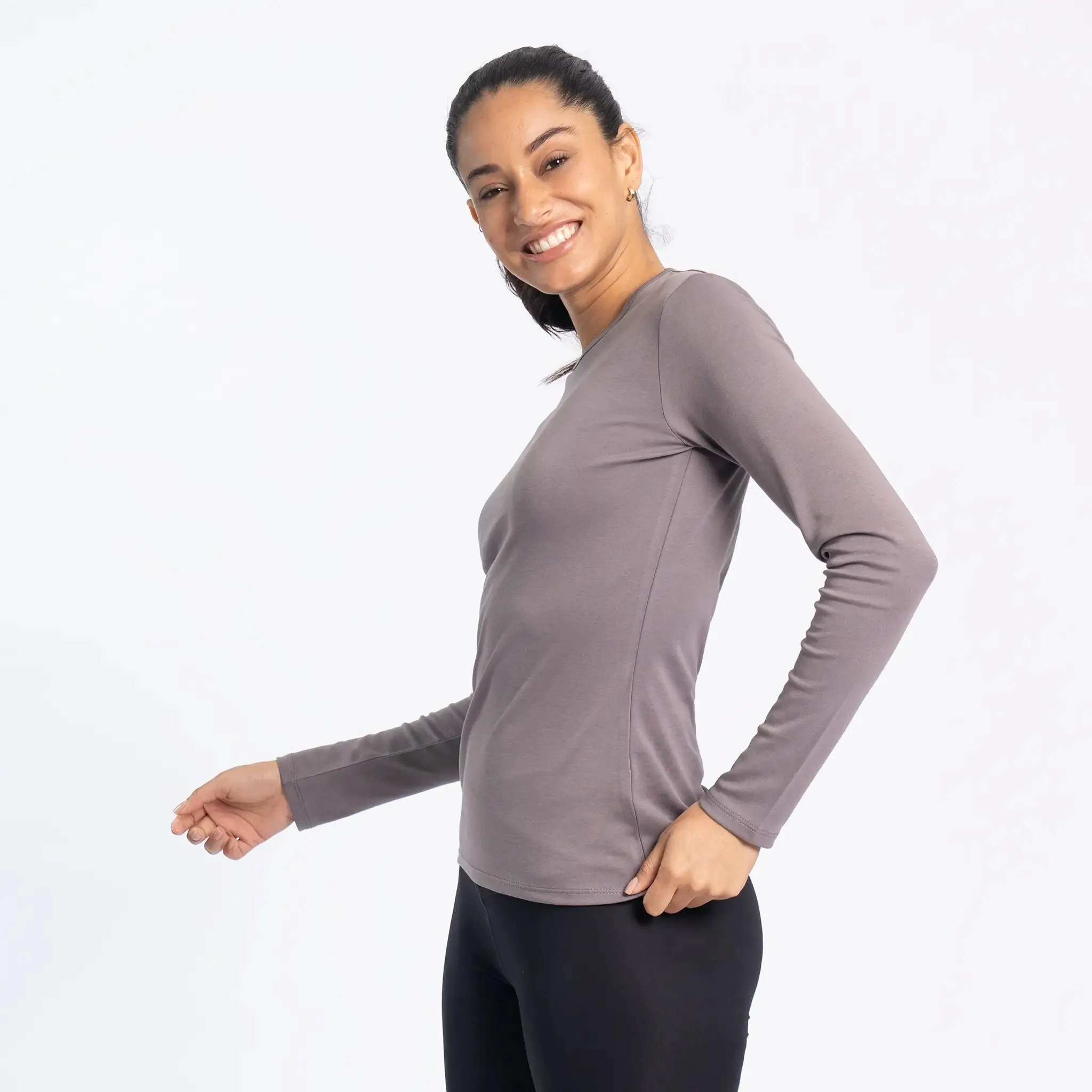 6 Pack - Women's Organic Pima Cotton Long Sleeve Shirts