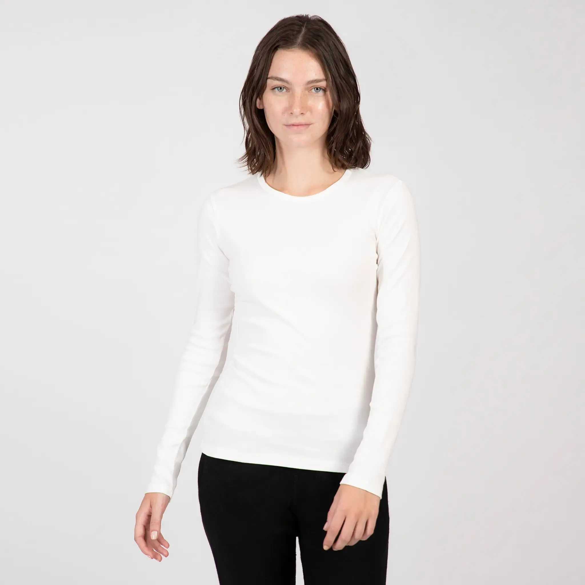 6 Pack - Women's Organic Pima Cotton Long Sleeve Shirts