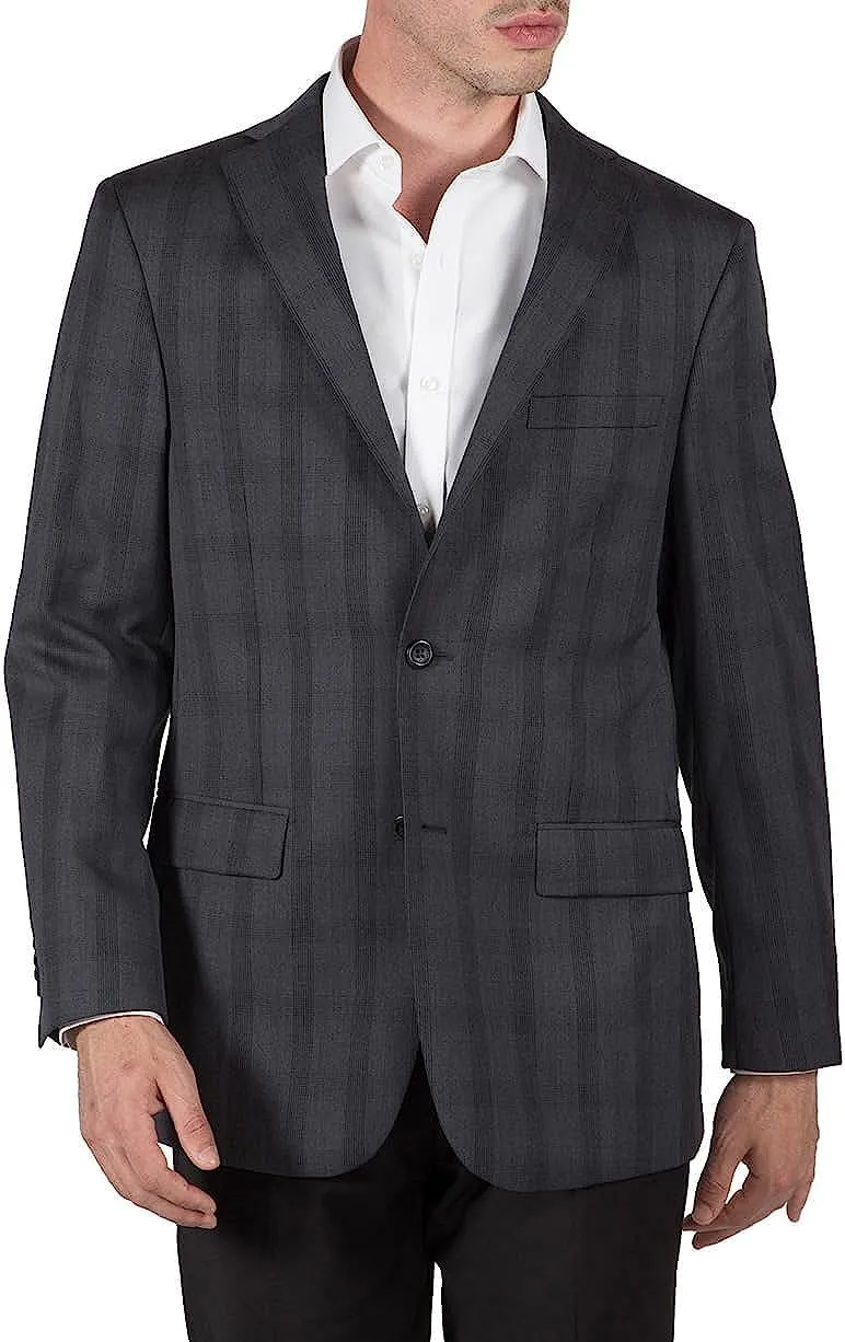 Adam Baker Men's Single Breasted Classic Fit 100% Luxury Lamb's Wool Blazer/Sport Coat - CLEARANCE - FINAL SALE