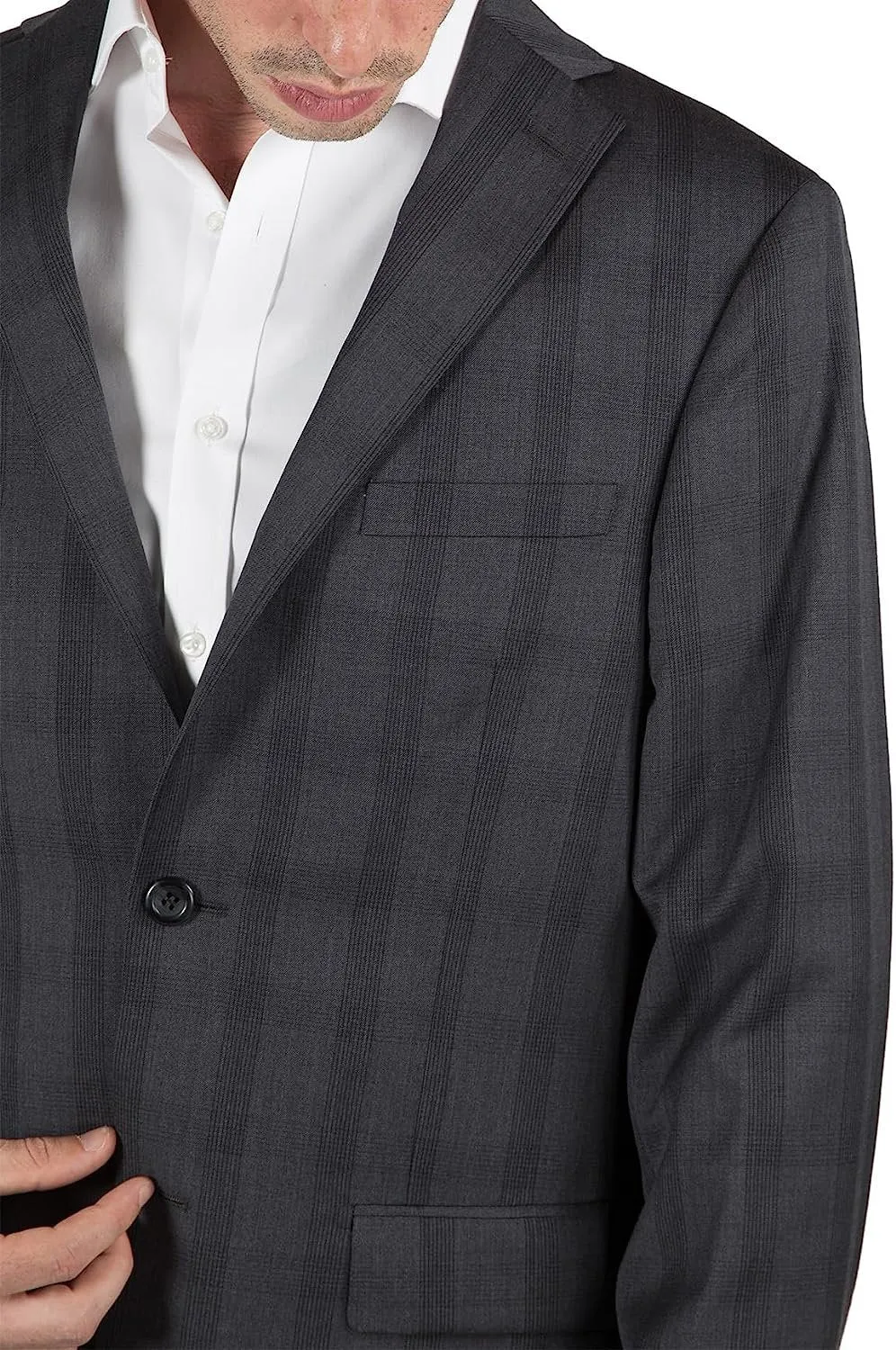 Adam Baker Men's Single Breasted Classic Fit 100% Luxury Lamb's Wool Blazer/Sport Coat - CLEARANCE - FINAL SALE