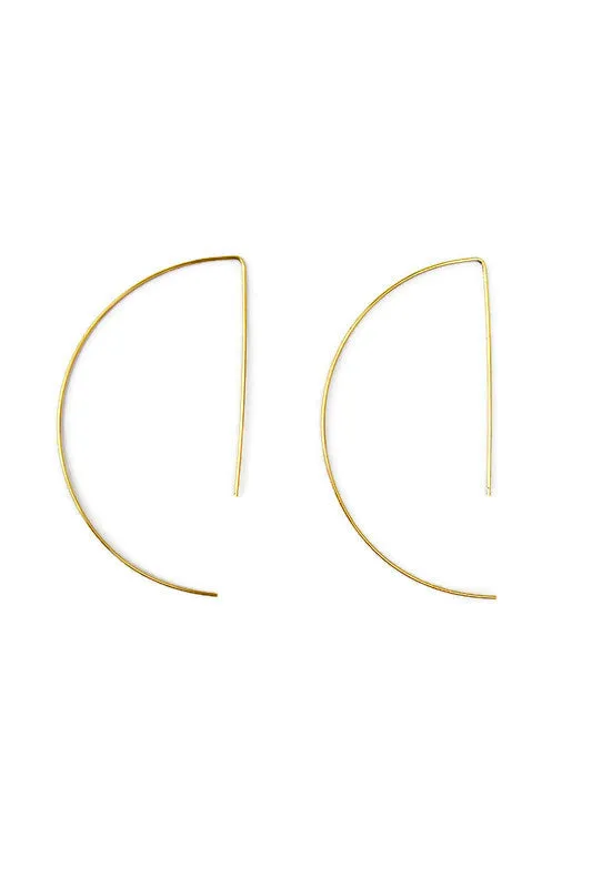 Addison Half Hoop Gold Earring