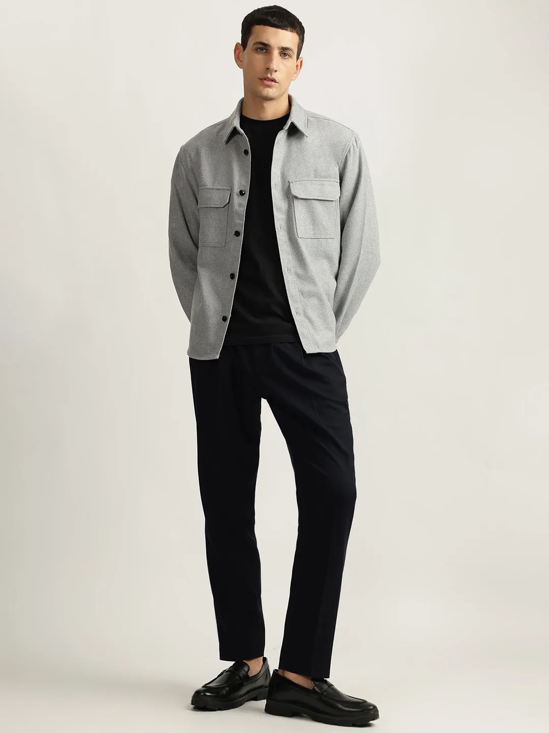 Antony Morato Men Solid Mid-Rise Flat-Front Trouser