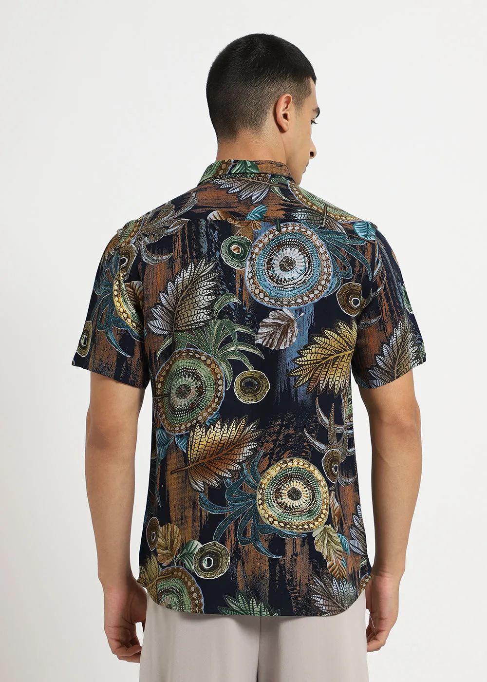 Areca Teal Feather shirt