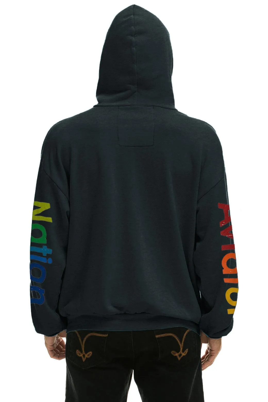 AVIATOR NATION NASHVILLE RELAXED PULLOVER HOODIE - CHARCOAL