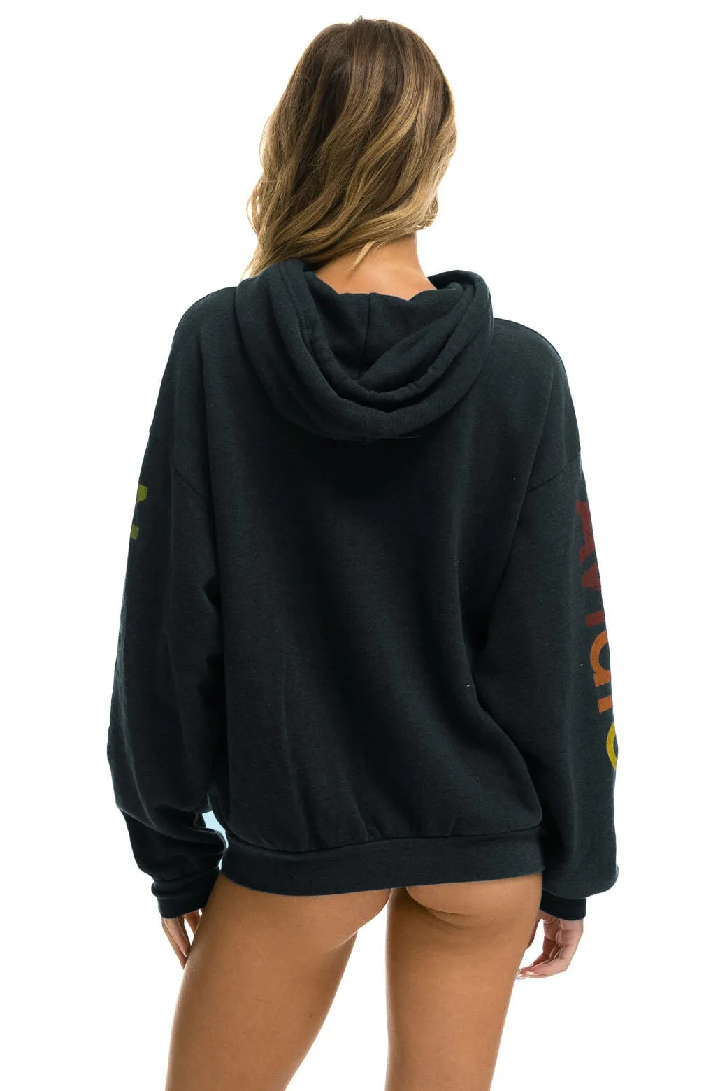 AVIATOR NATION RELAXED PULLOVER HOODIE - CHARCOAL