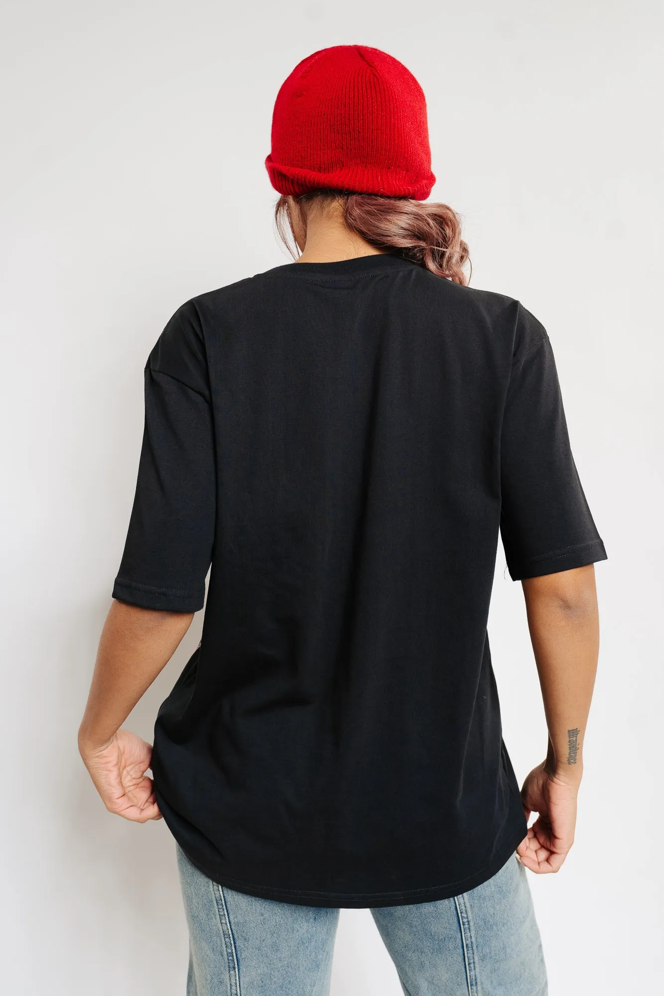 Black Neon Topstitched Tees