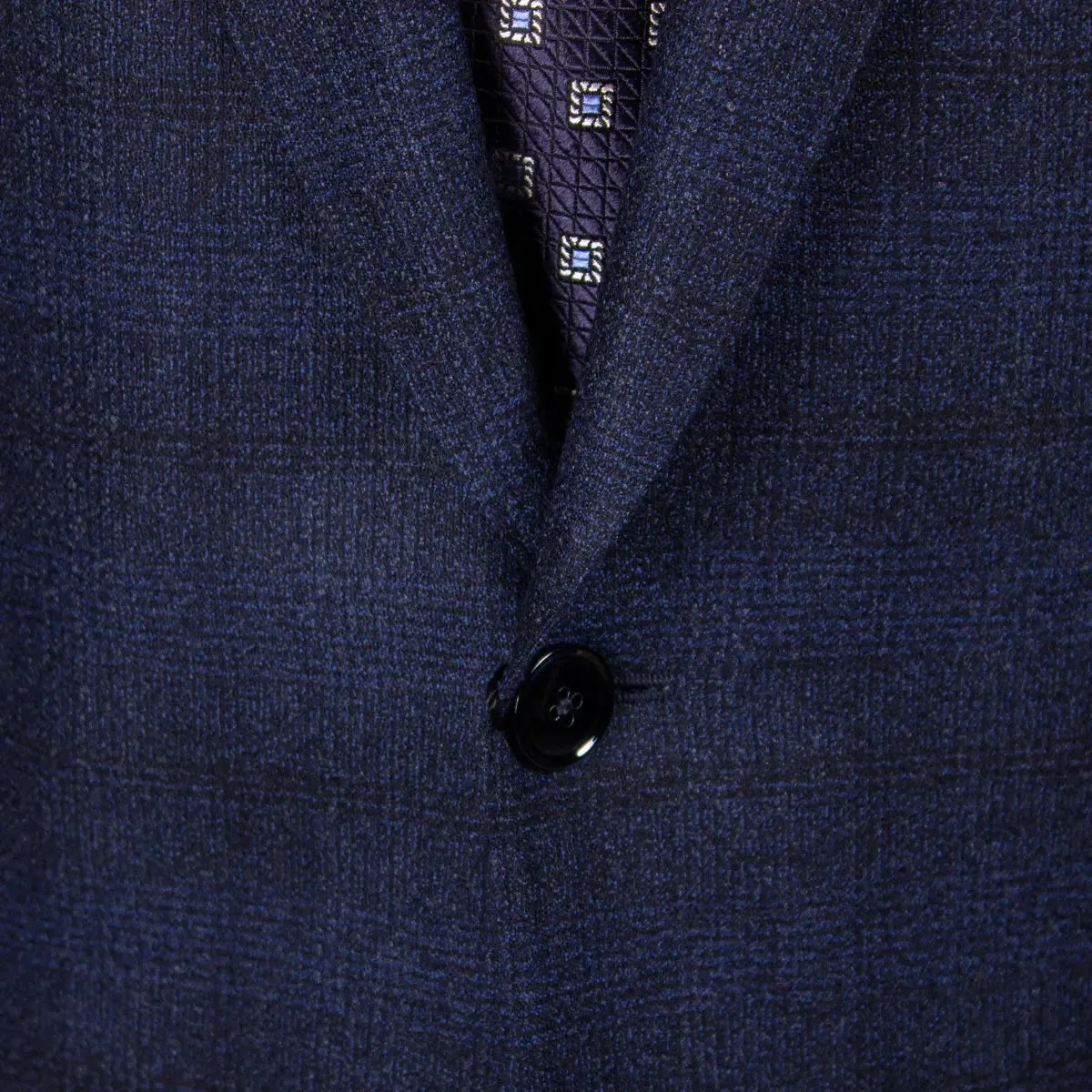 Blue Prince of Wales Check Wool Suit