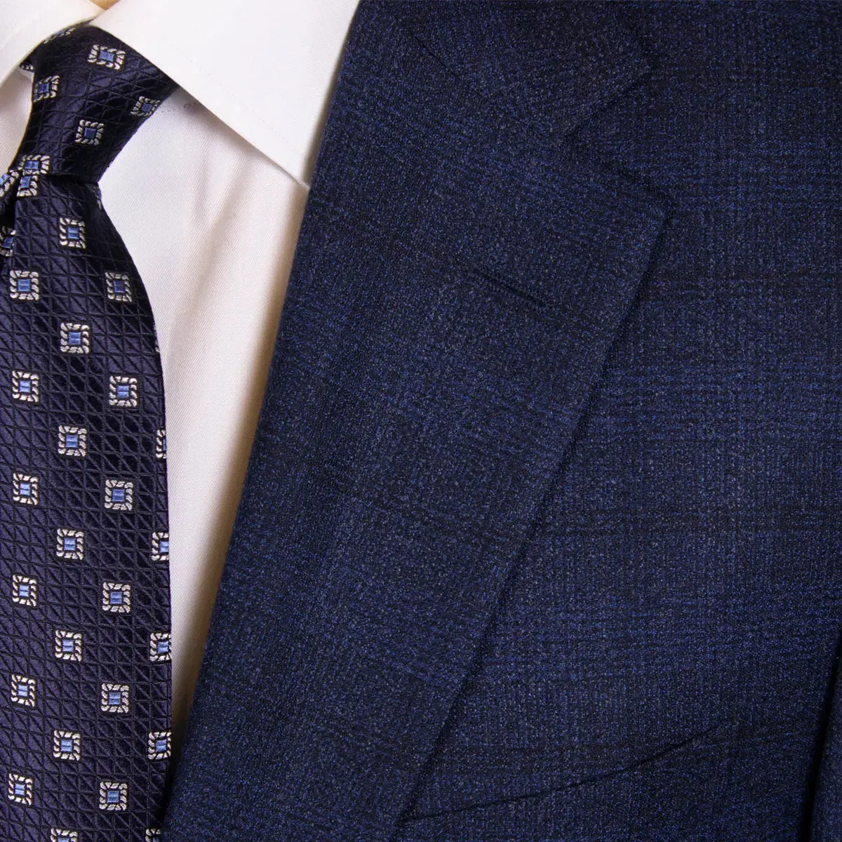 Blue Prince of Wales Check Wool Suit