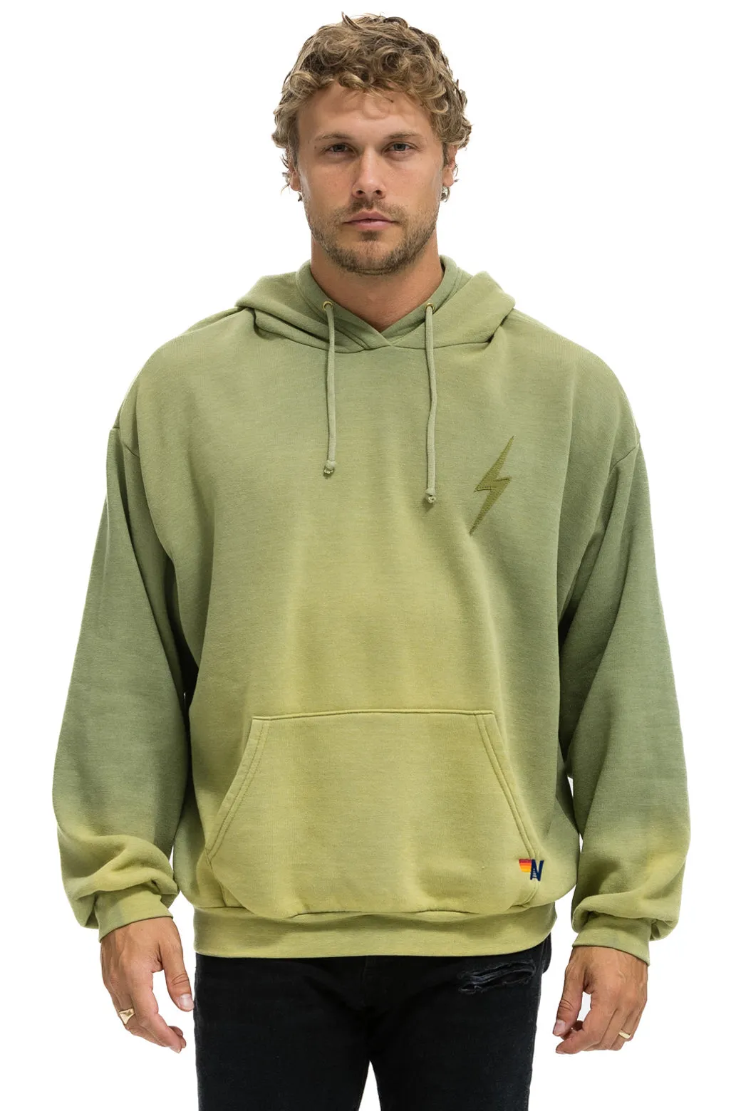 BOLT STITCH 2  RELAXED PULLOVER HOODIE - FADED ARMY