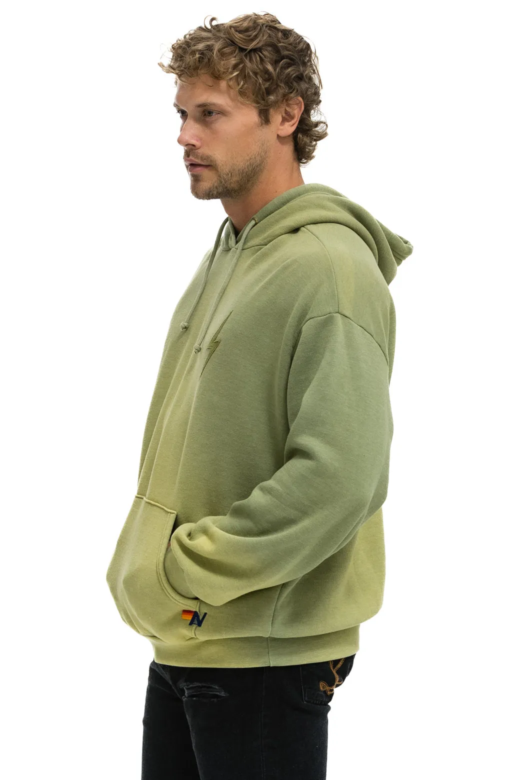 BOLT STITCH 2  RELAXED PULLOVER HOODIE - FADED ARMY