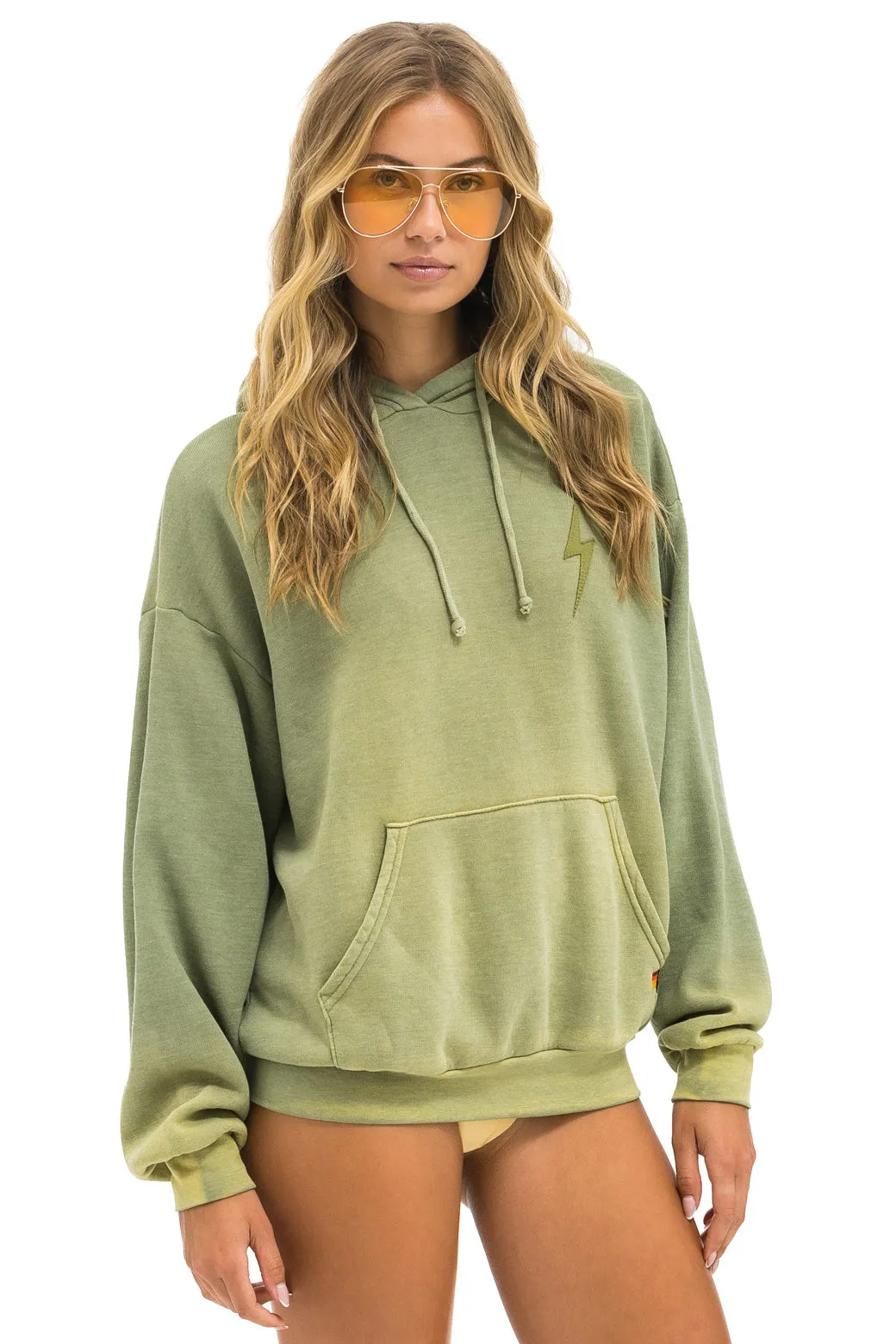 BOLT STITCH 2  RELAXED PULLOVER HOODIE - FADED ARMY