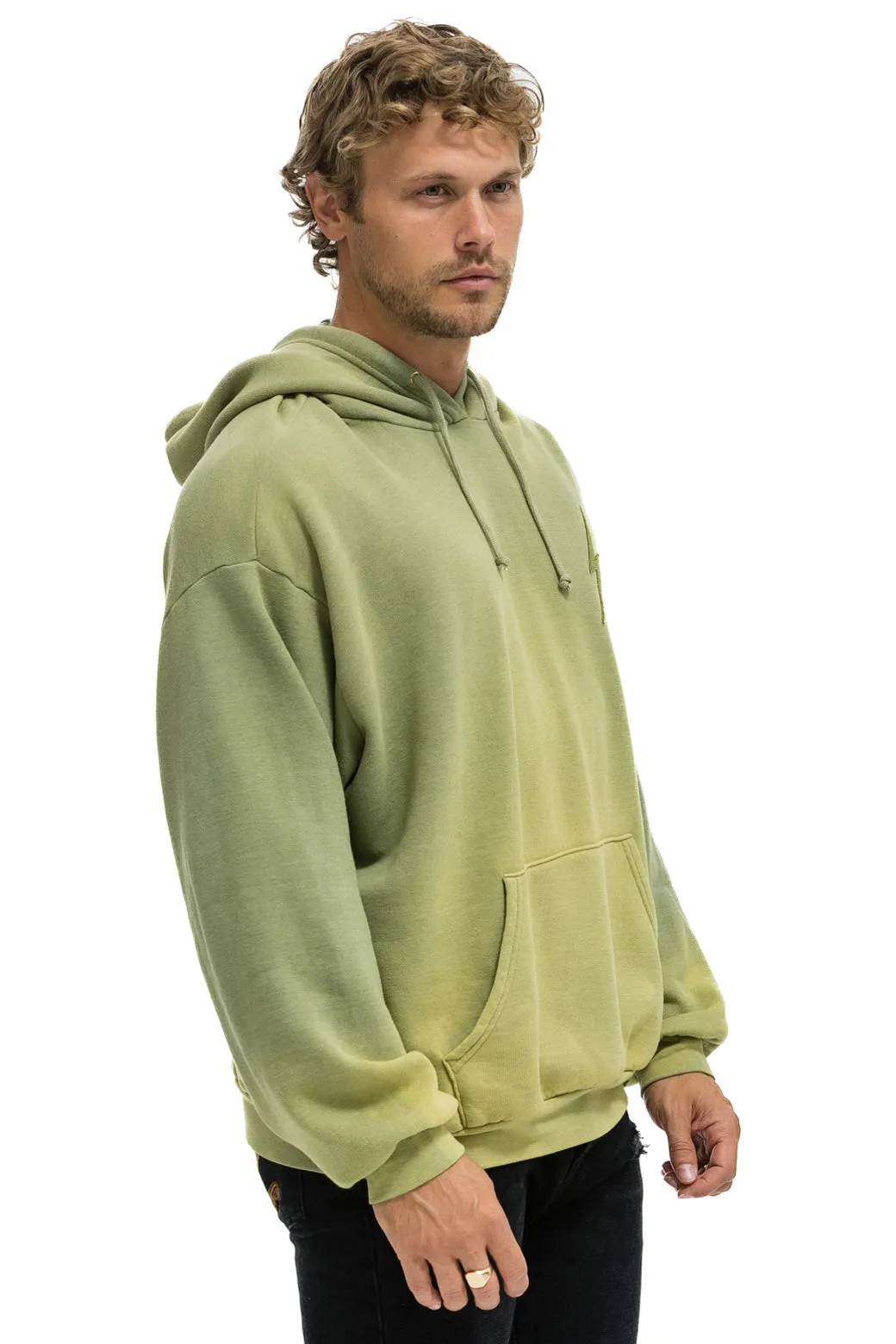 BOLT STITCH 2  RELAXED PULLOVER HOODIE - FADED ARMY