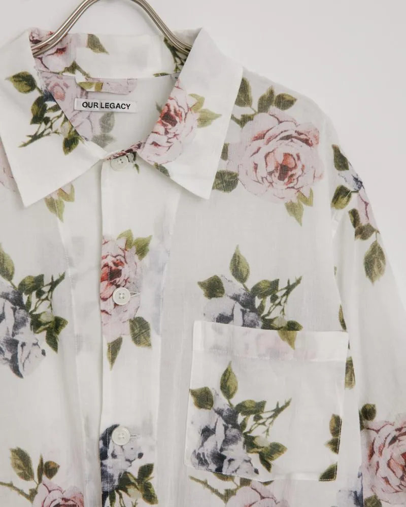 Box Shirt in Rose Print