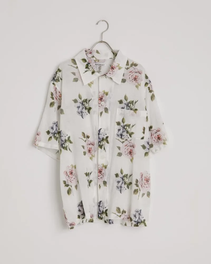 Box Shirt in Rose Print