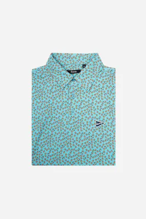 Breezy Golf The Joey Juice Polo Shirt in Blue