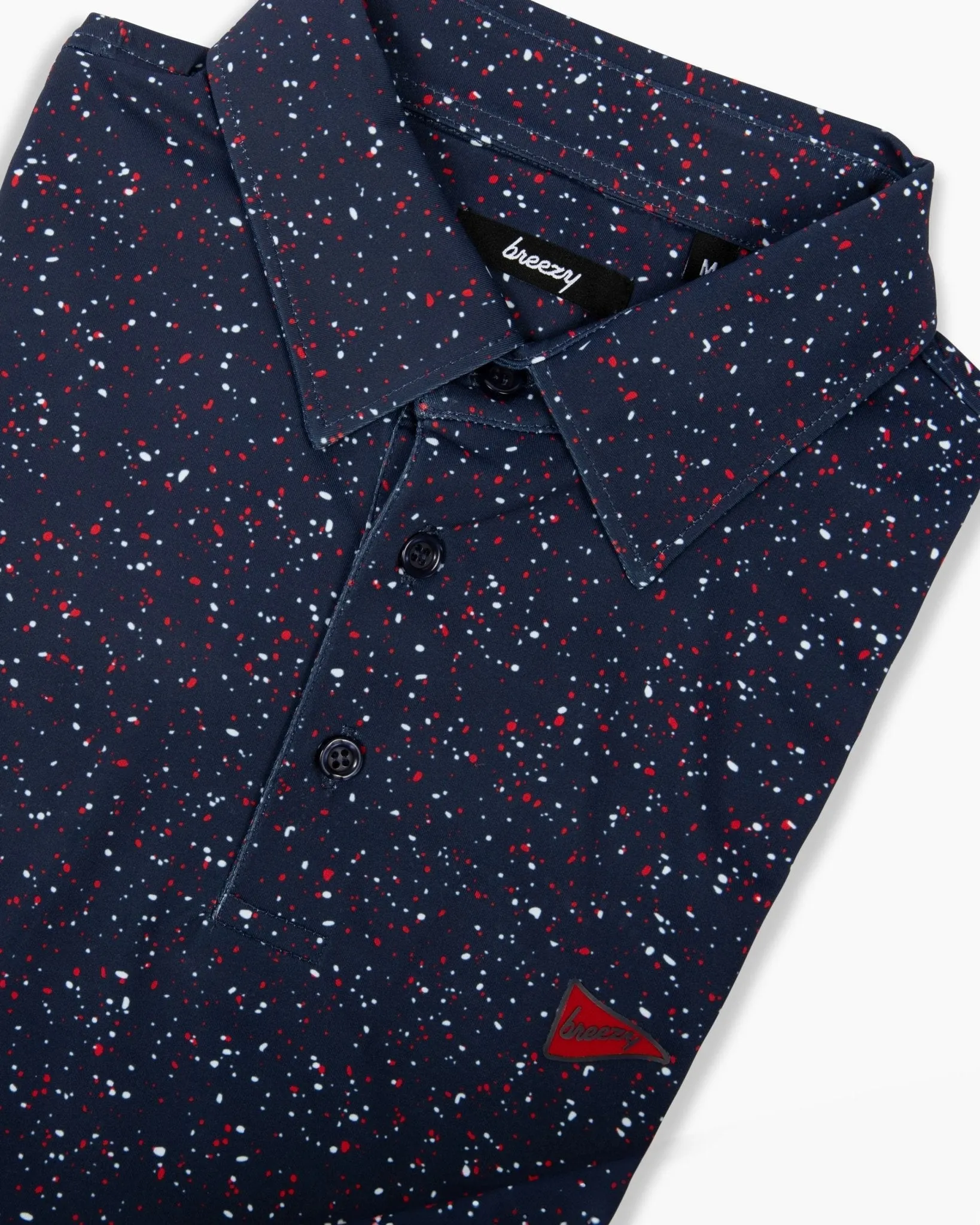 Breezy Golf The USA Splatter Navy Polo Shirt