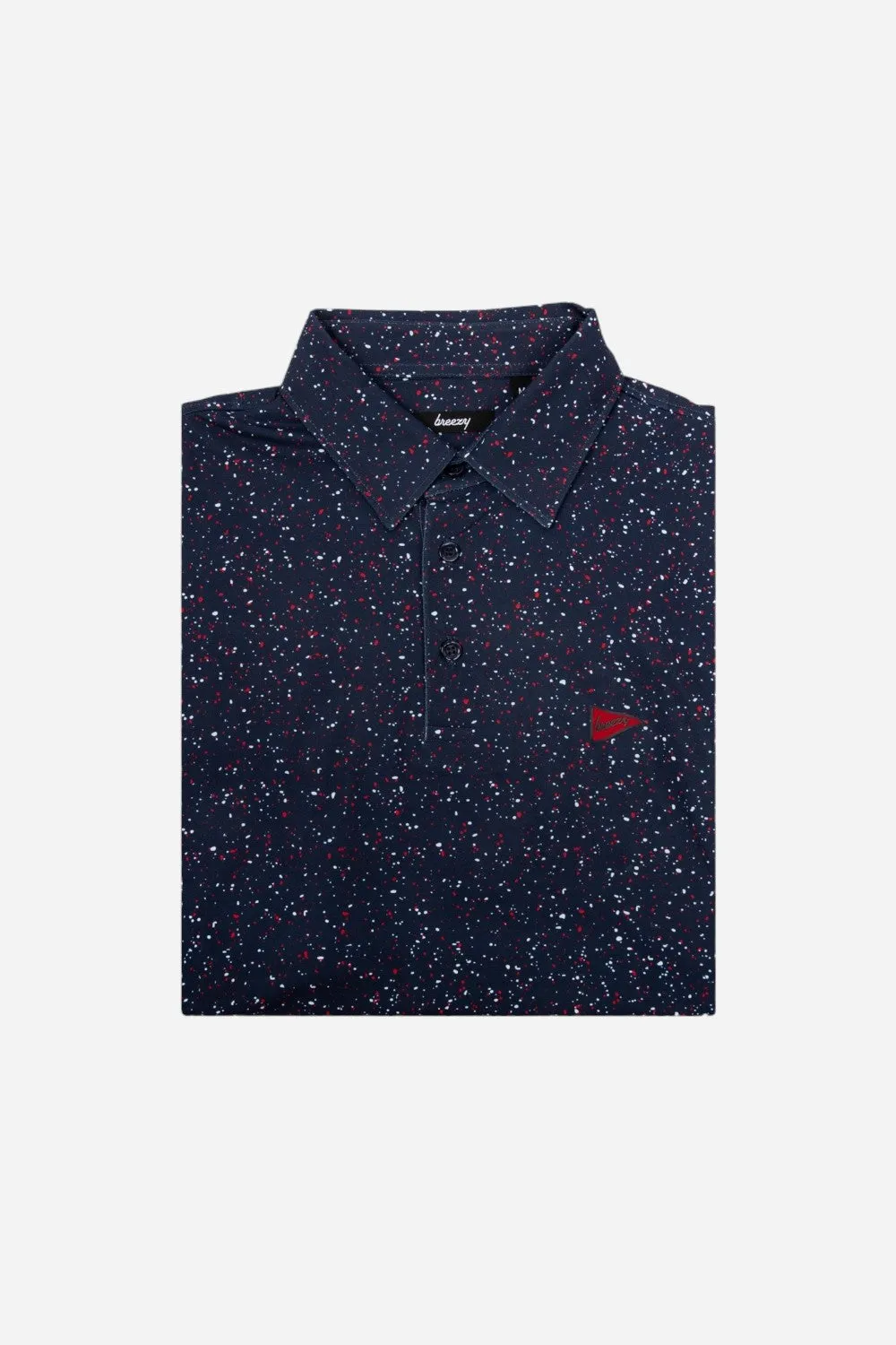 Breezy Golf The USA Splatter Navy Polo Shirt