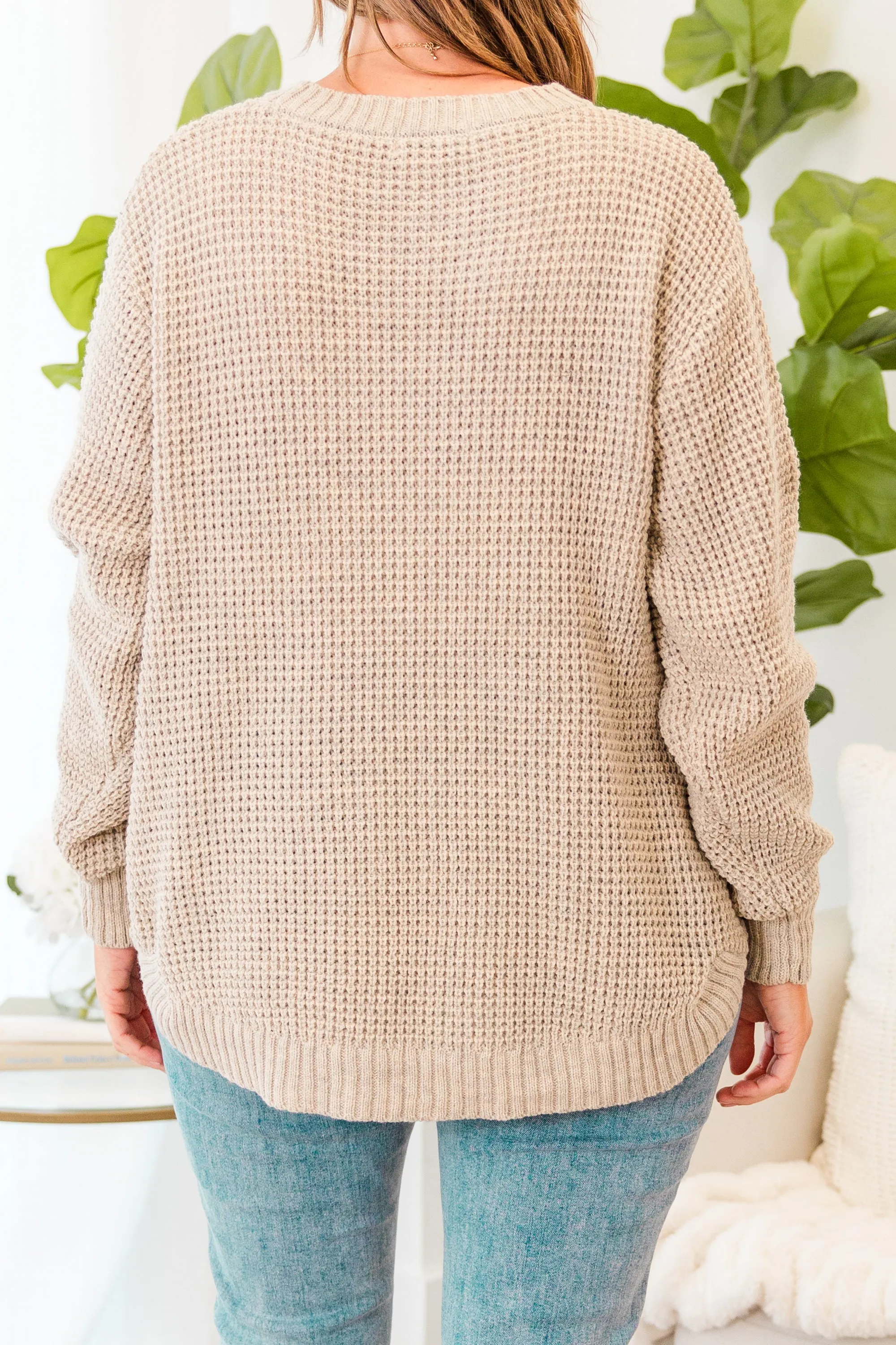 Breezy Weather Sweater, Heather Beige