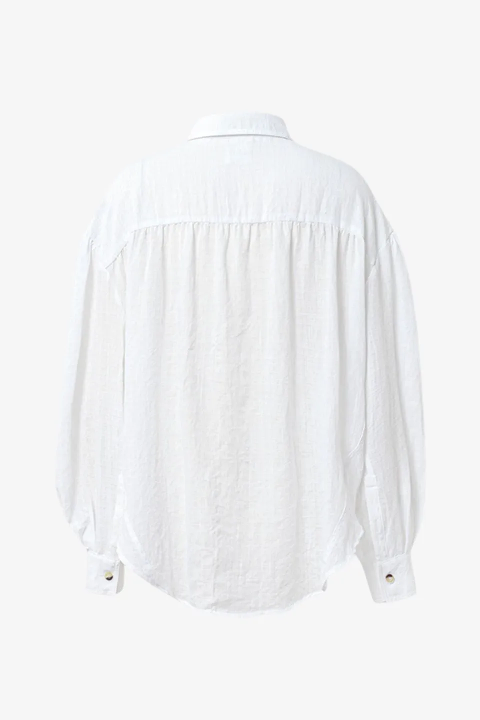 Breezy White Muslin Drop Shoulder Shirt