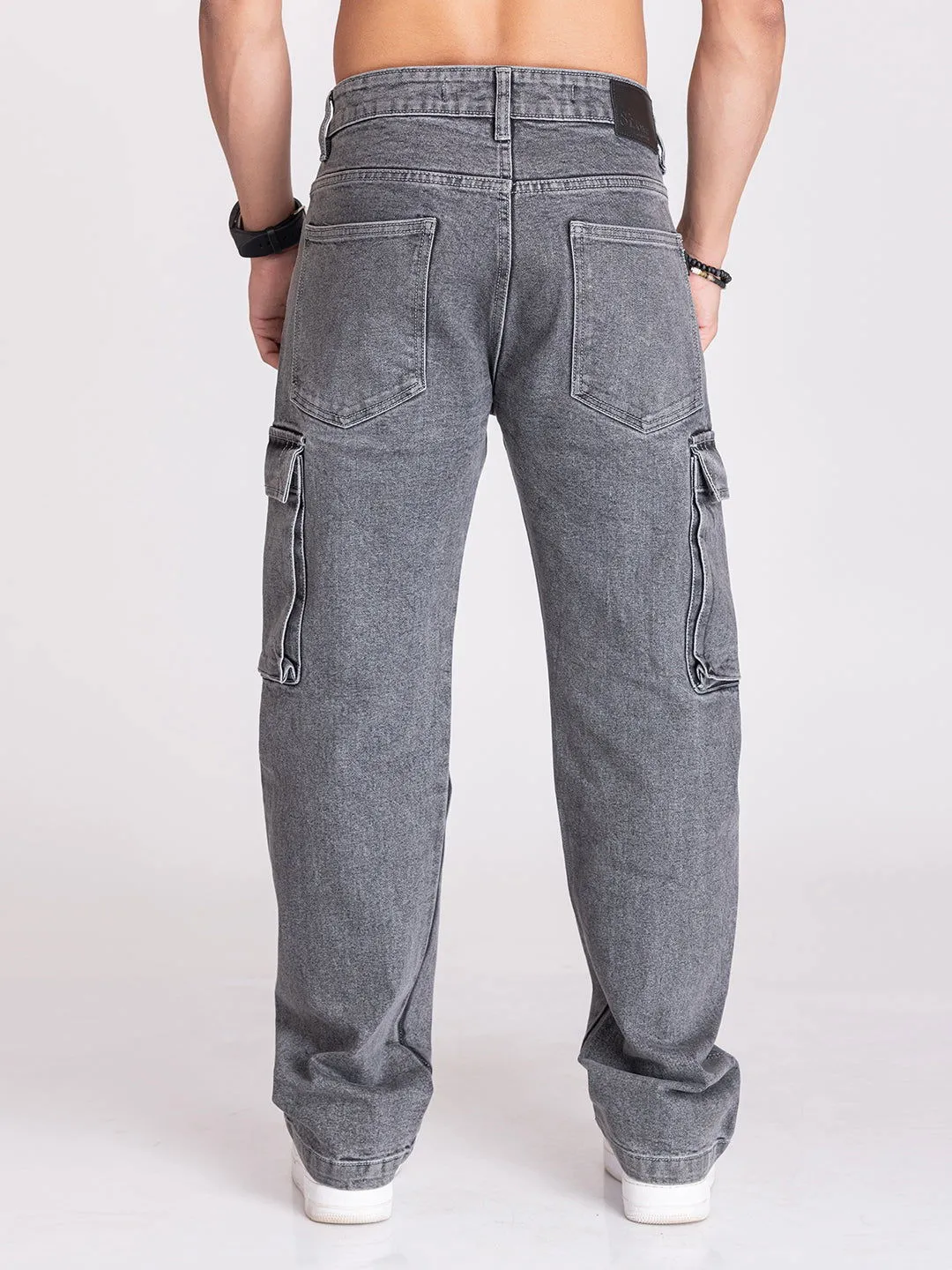 CARGO DENIMS-CHARCOAL GREY