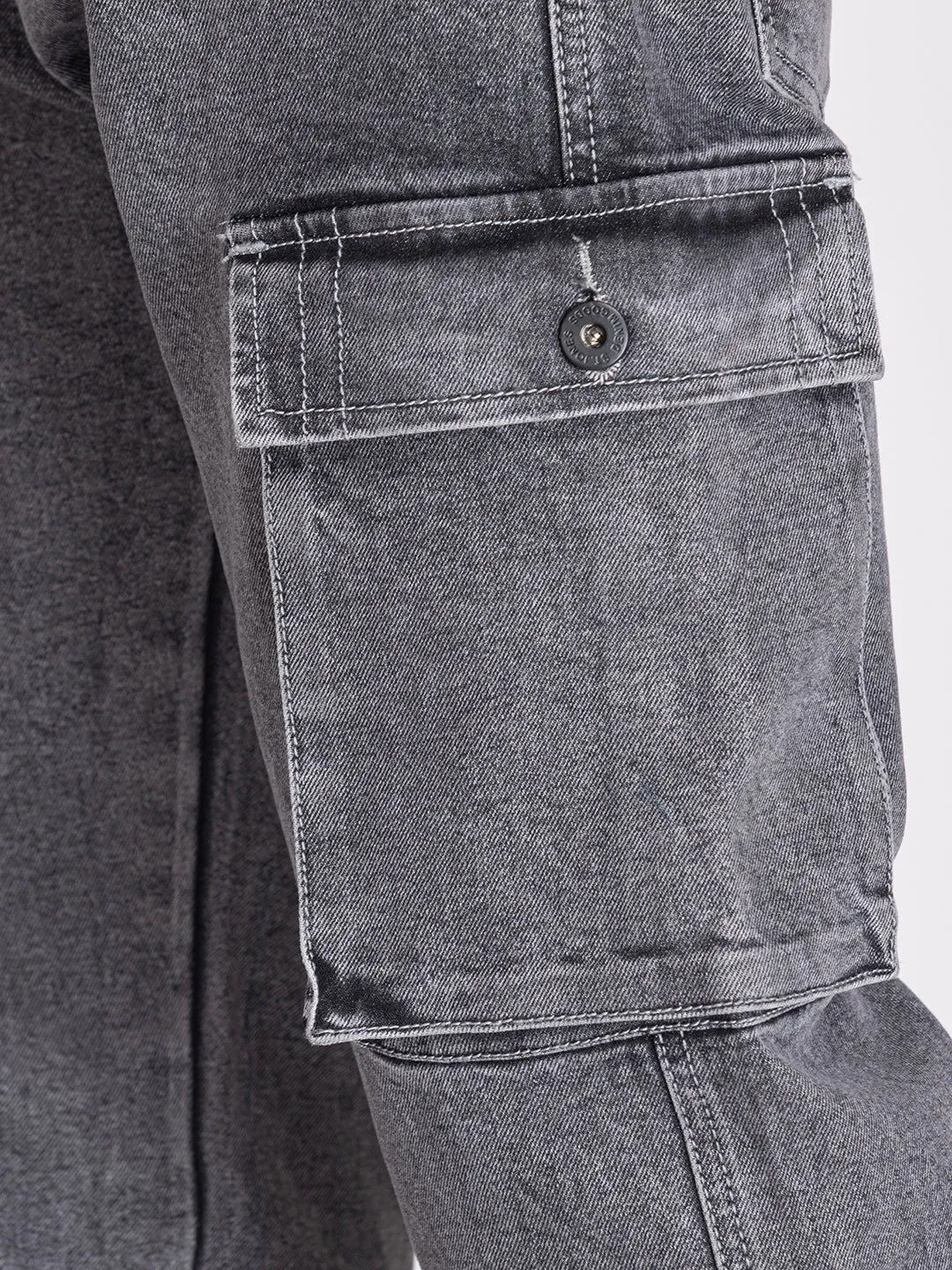 CARGO DENIMS-CHARCOAL GREY