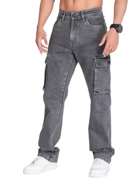 CARGO DENIMS-CHARCOAL GREY