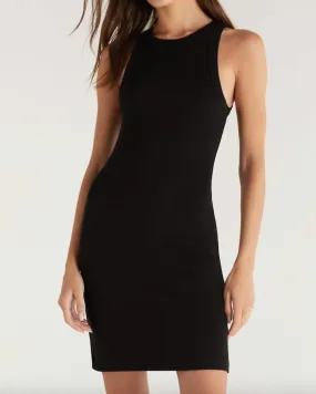 Carolina Rib Mini Dress in Black | Black