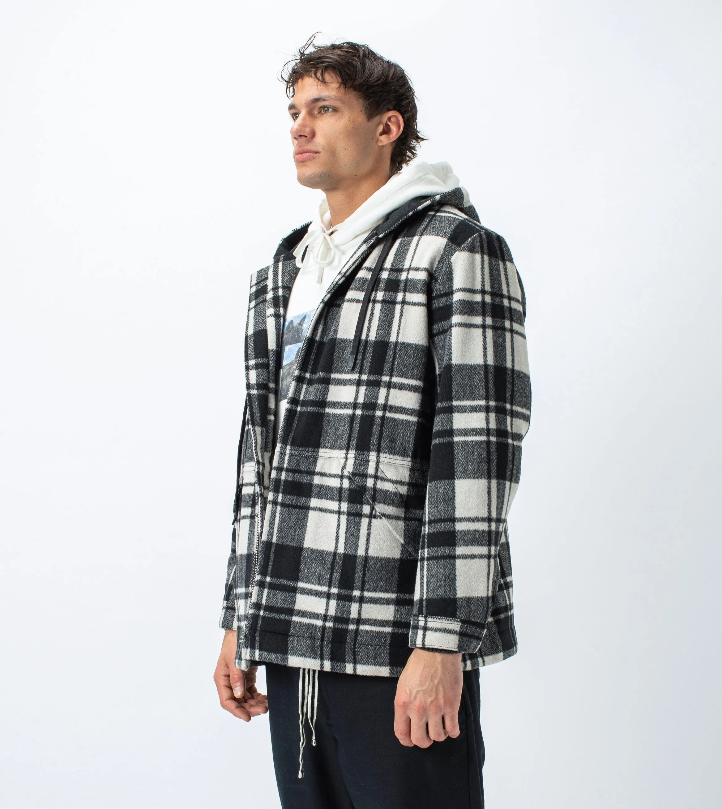 Case Plaid Anorak Black/White