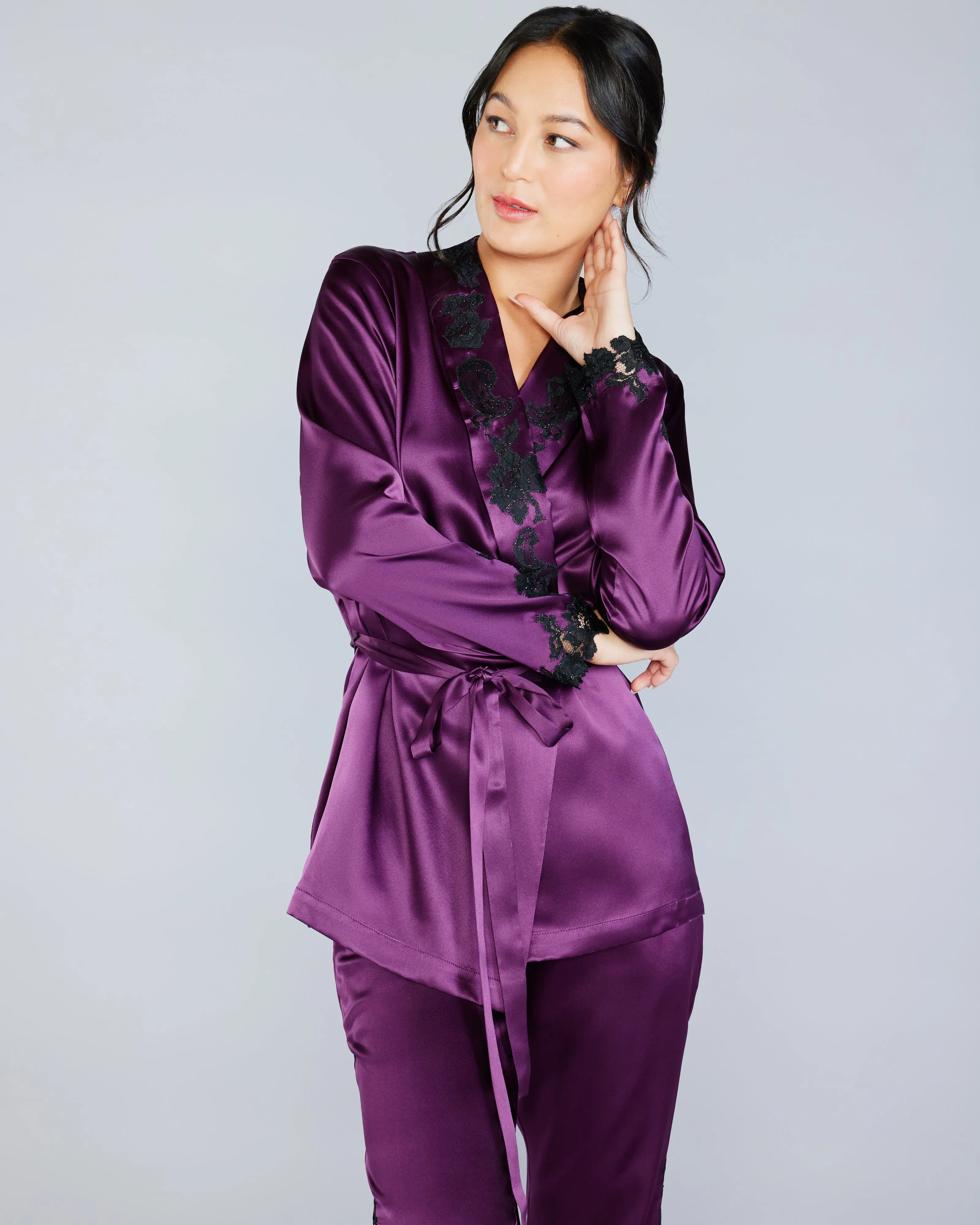 Clara Silk Smoking Jacket