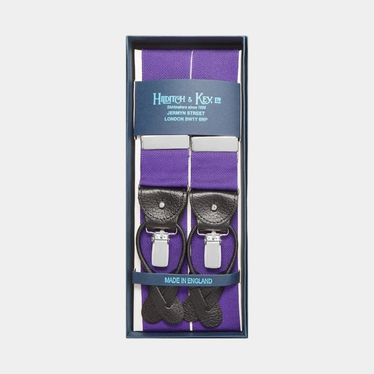 Classic Purple Silk Barathea Braces