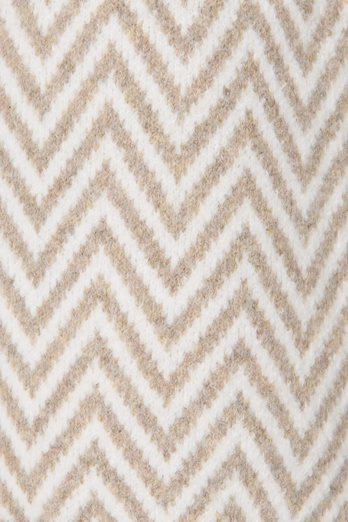 Collin Knit Coatigan In Beige Chevron Wool Blend