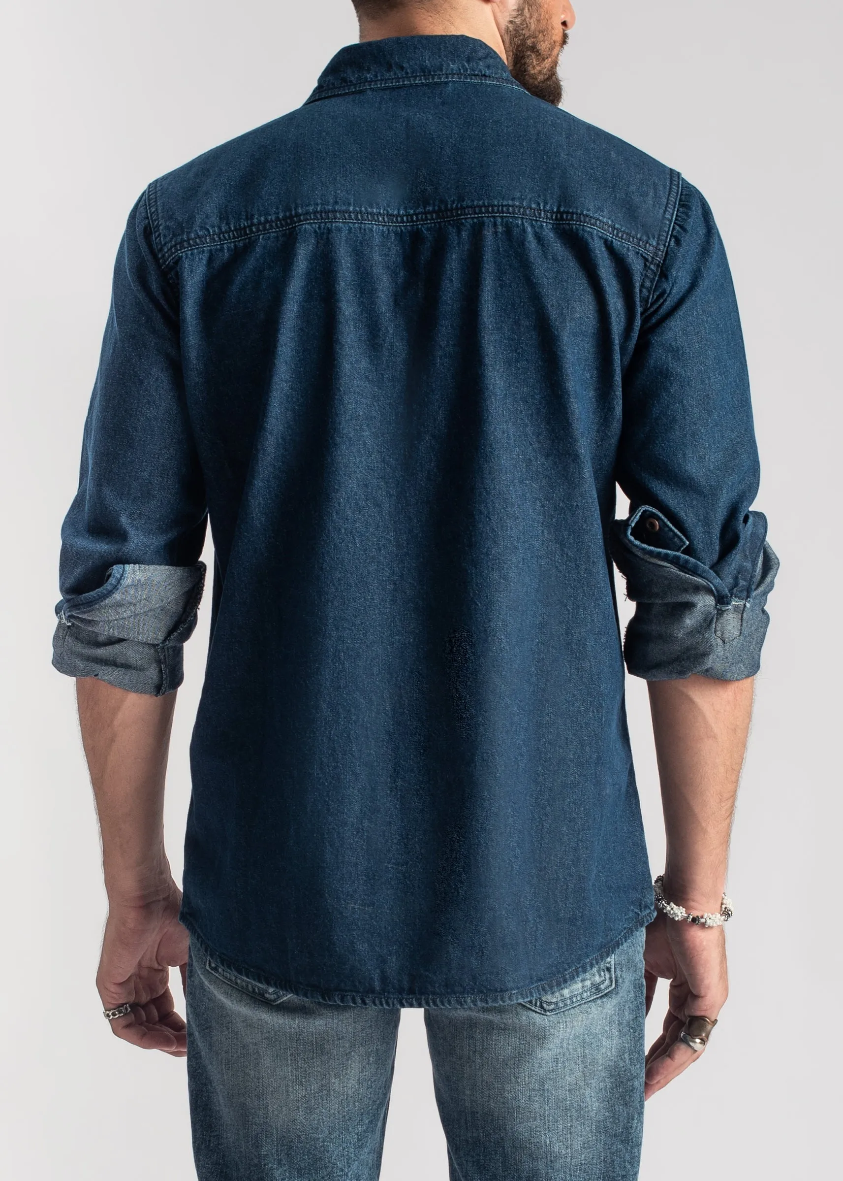 Dark Blue 2 pocket Denim Shirt