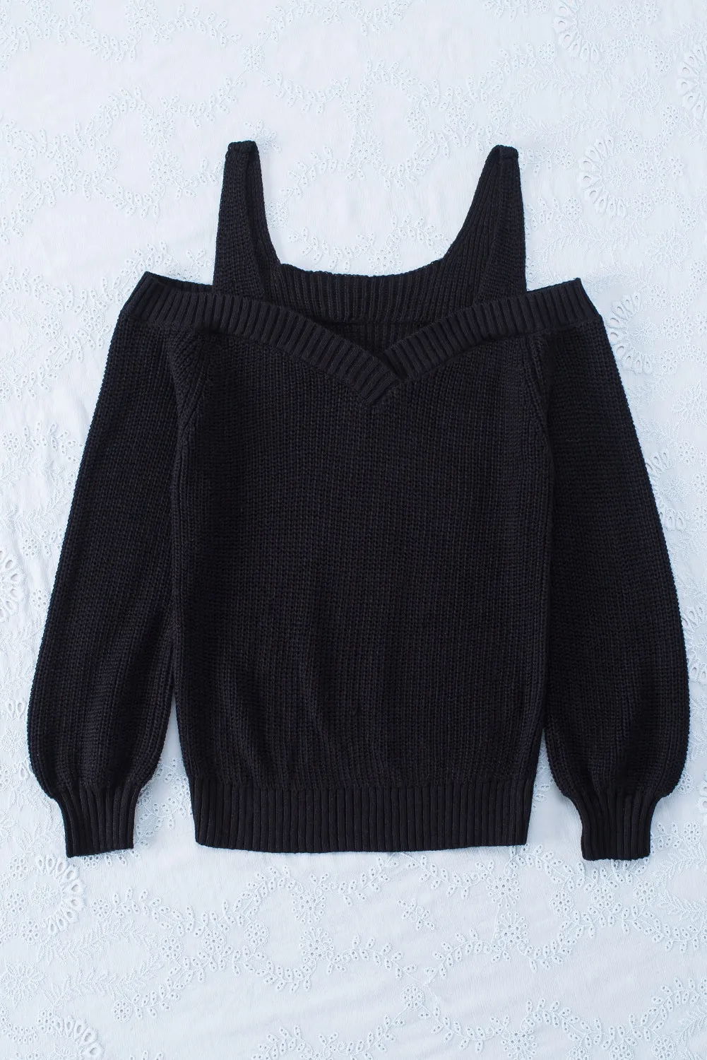 Dew Shoulder Knitted Sweater