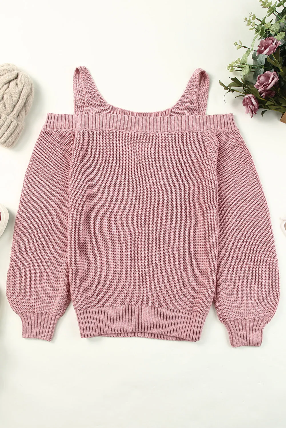 Dew Shoulder Knitted Sweater