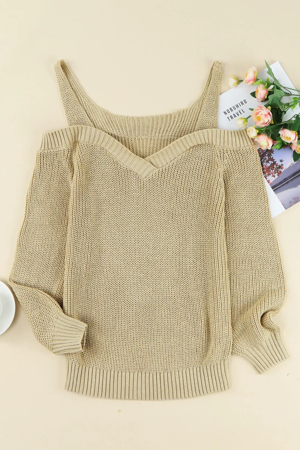 Dew Shoulder Knitted Sweater