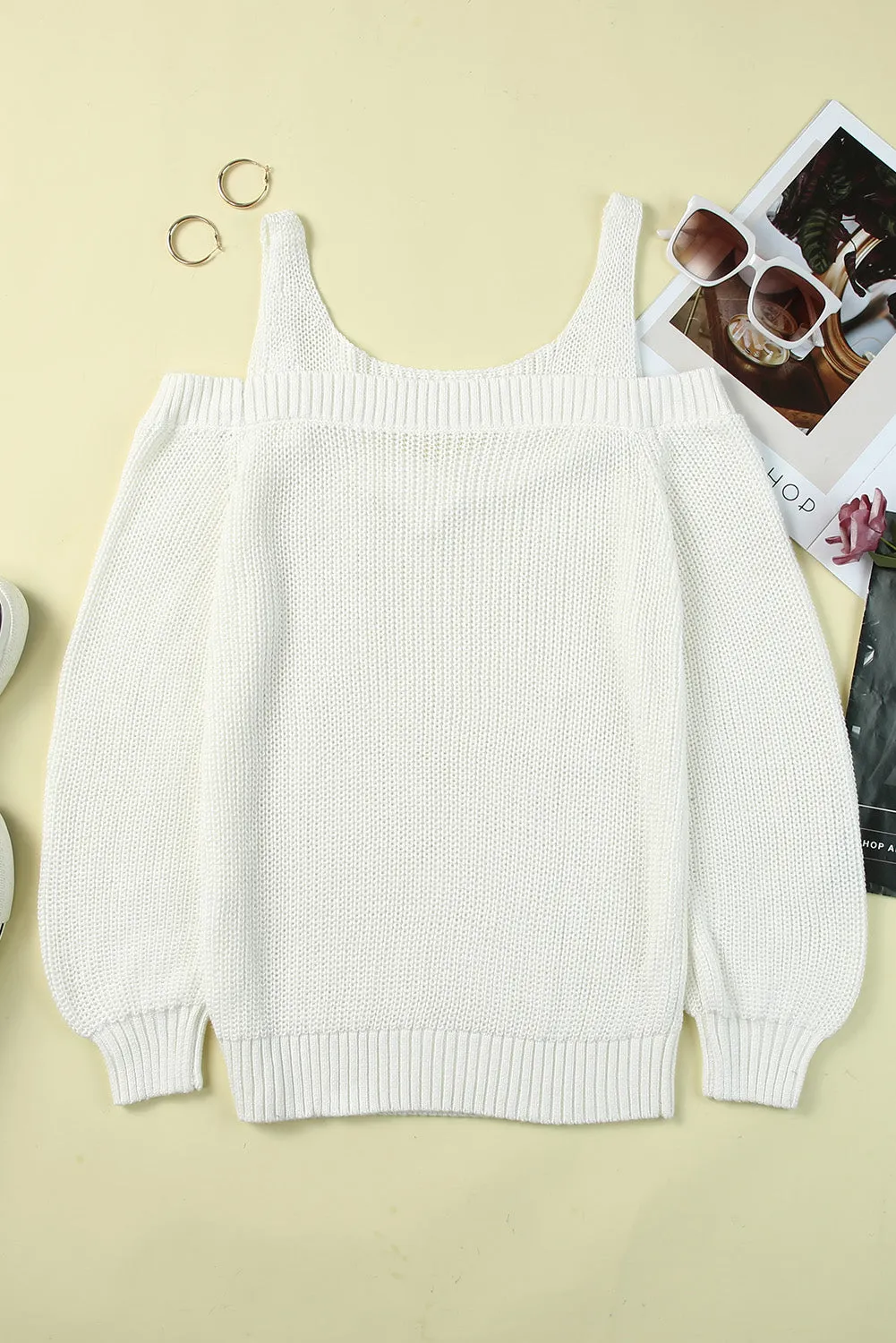 Dew Shoulder Knitted Sweater