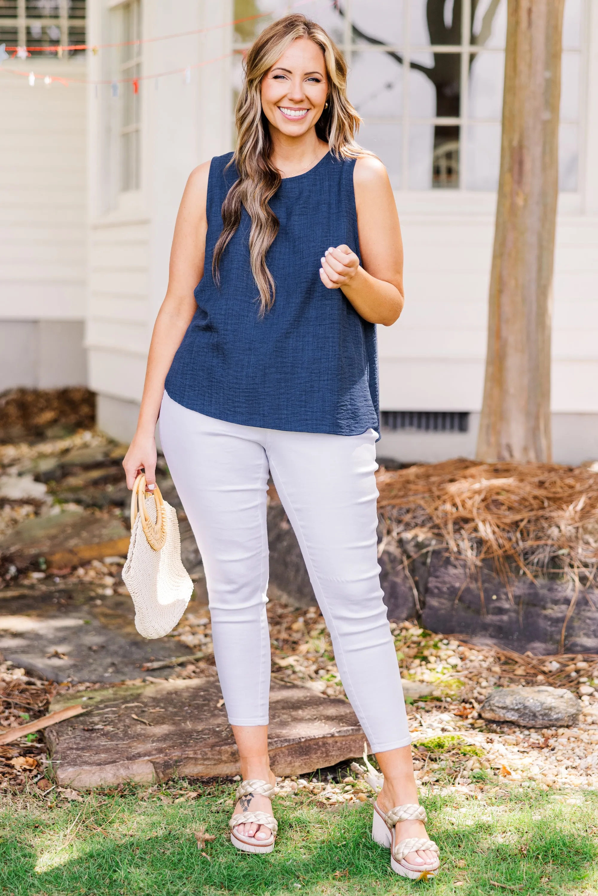 Easy Breezy Top, Navy Blue