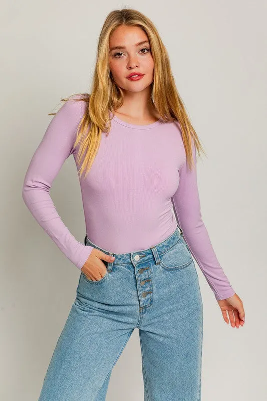 Essential Embrace Long Sleeve Ribbed Bodysuit