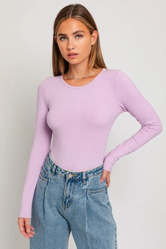 Essential Embrace Long Sleeve Ribbed Bodysuit