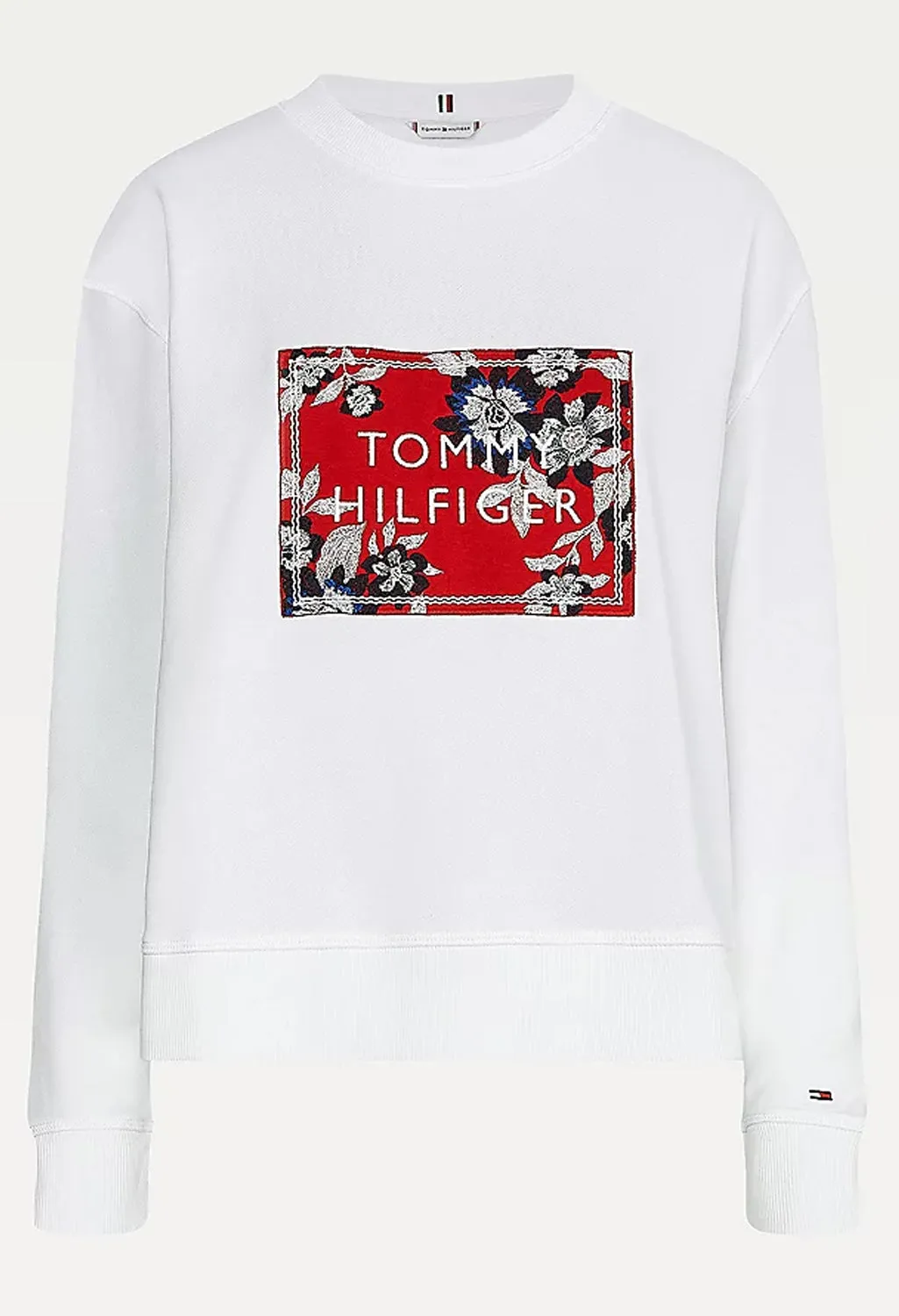 Floral Logo Relaxed Fit Sweatshirt