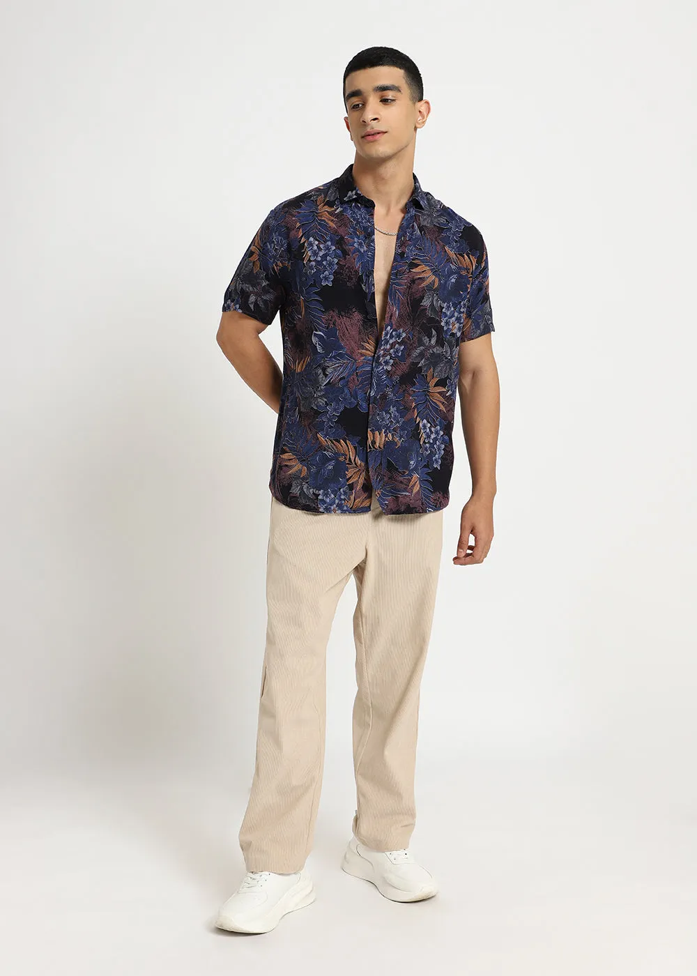 Foliage Blue Feather shirt