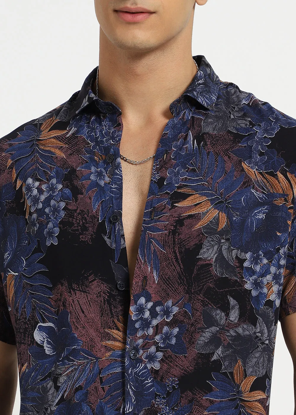 Foliage Blue Feather shirt