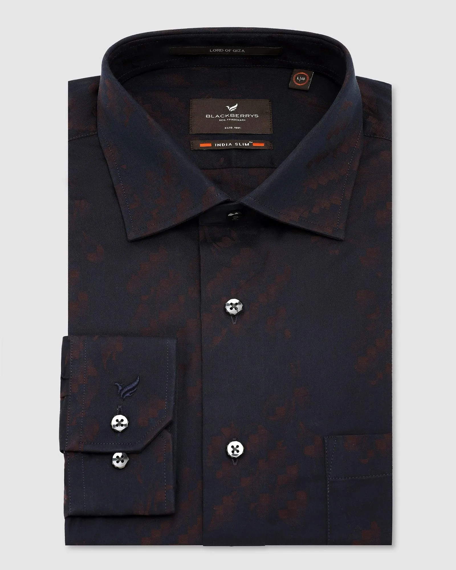 Formal Rust Printed Shirt - Drako