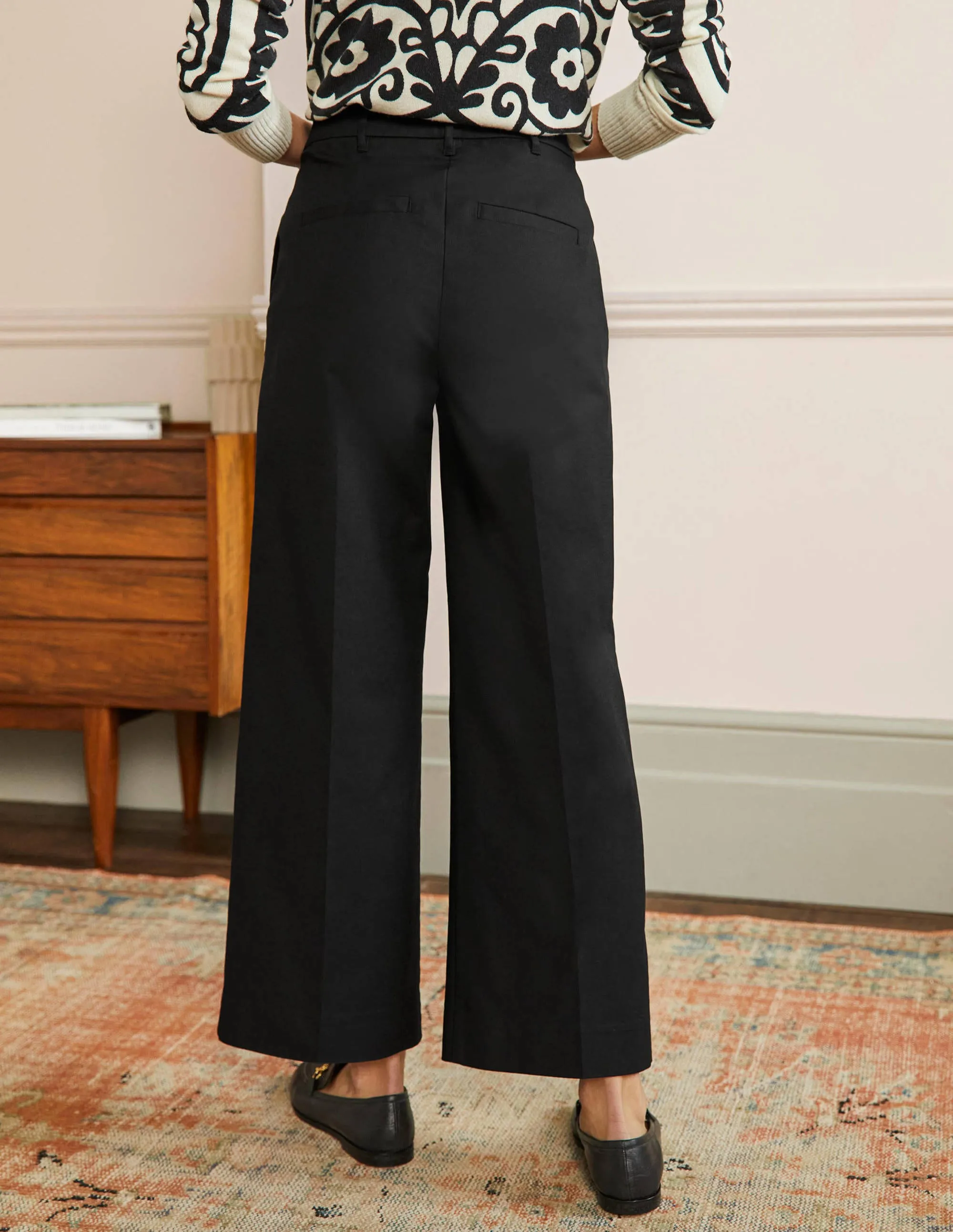 High Waisted Richmond Trousers-Black