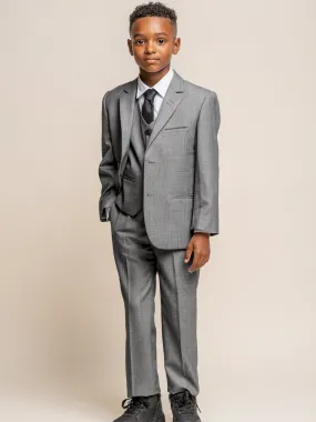 House Of Cavani Boys Reegan 3 Piece Suit in Grey