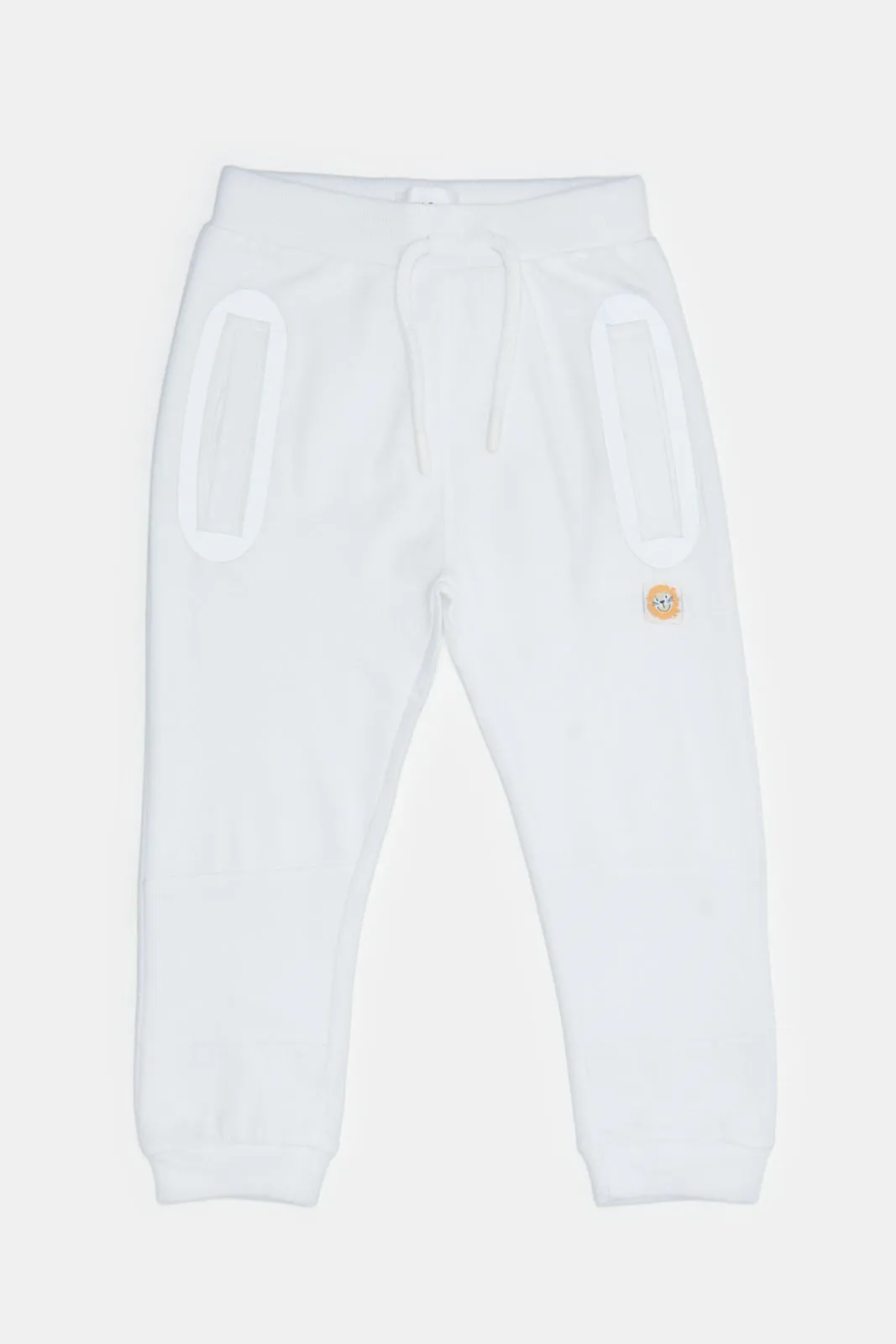 Infant Boys White 2 Pocket Joggers